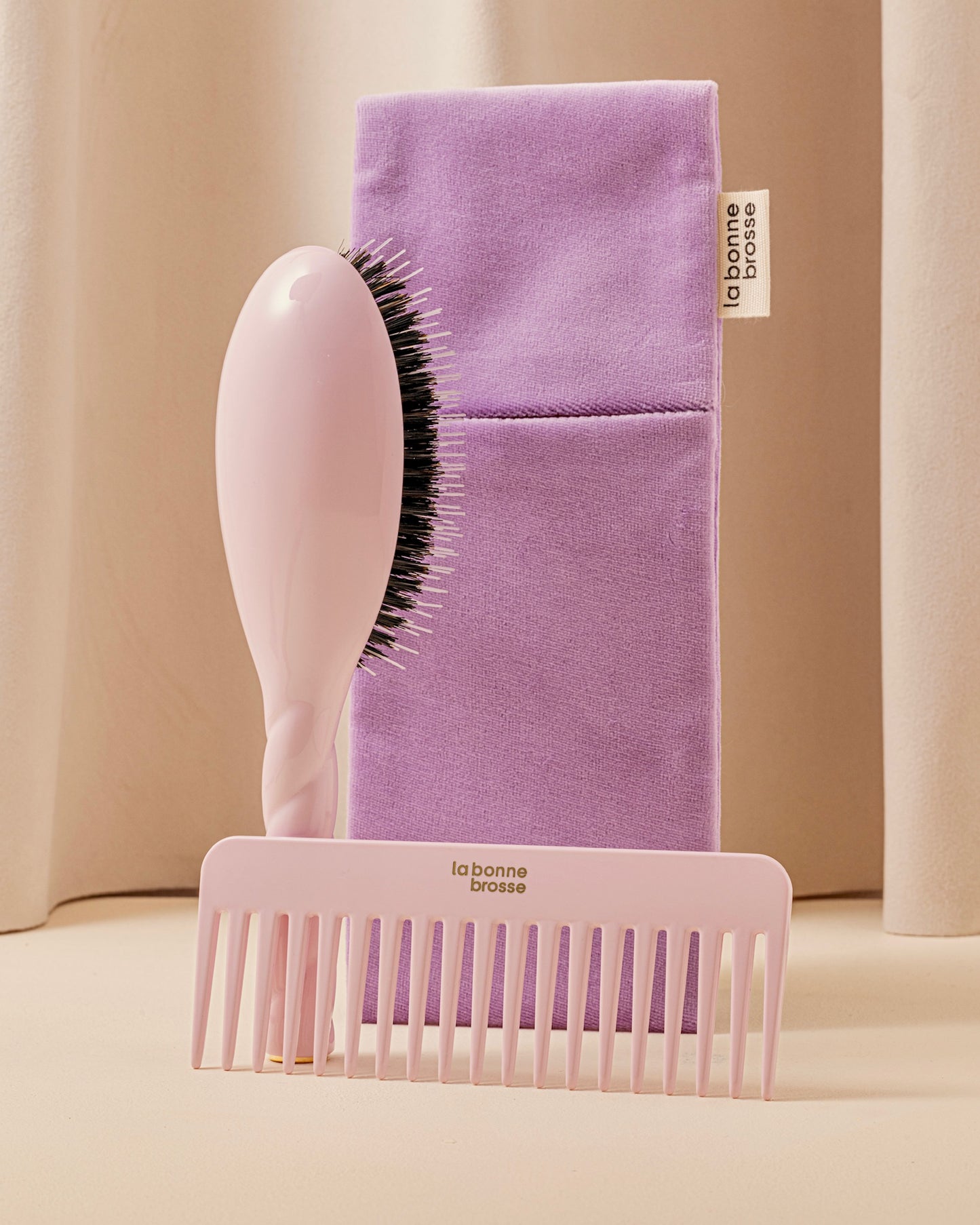 ‘Large Hair Brush’ Pouch Purple Lilac