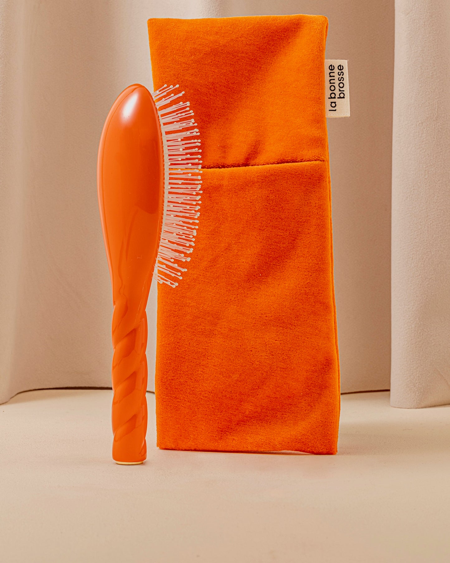 ‘Large Hair Brush’ Pouch Orange Seventies