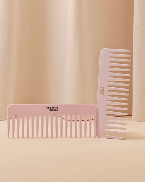 Le Peigne Large Démêlant en Acétate Rose lilas - Image 1