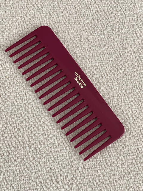 Le Peigne Large Démêlant en Acétate Rouge Cerise - Image 2