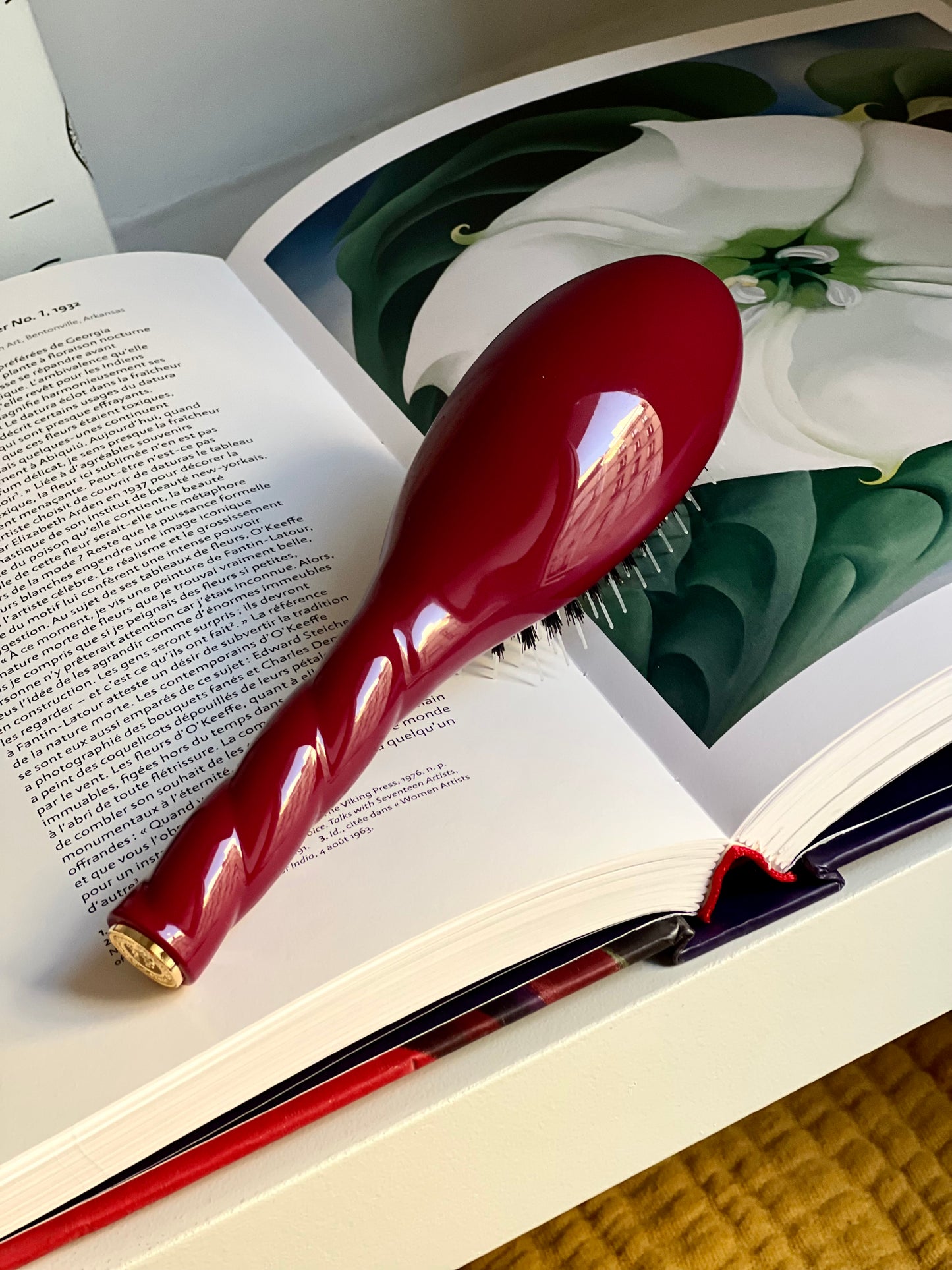 N.02 The Small Care & Detangling Hair Brush THE ESSENTIAL Cherry Red 