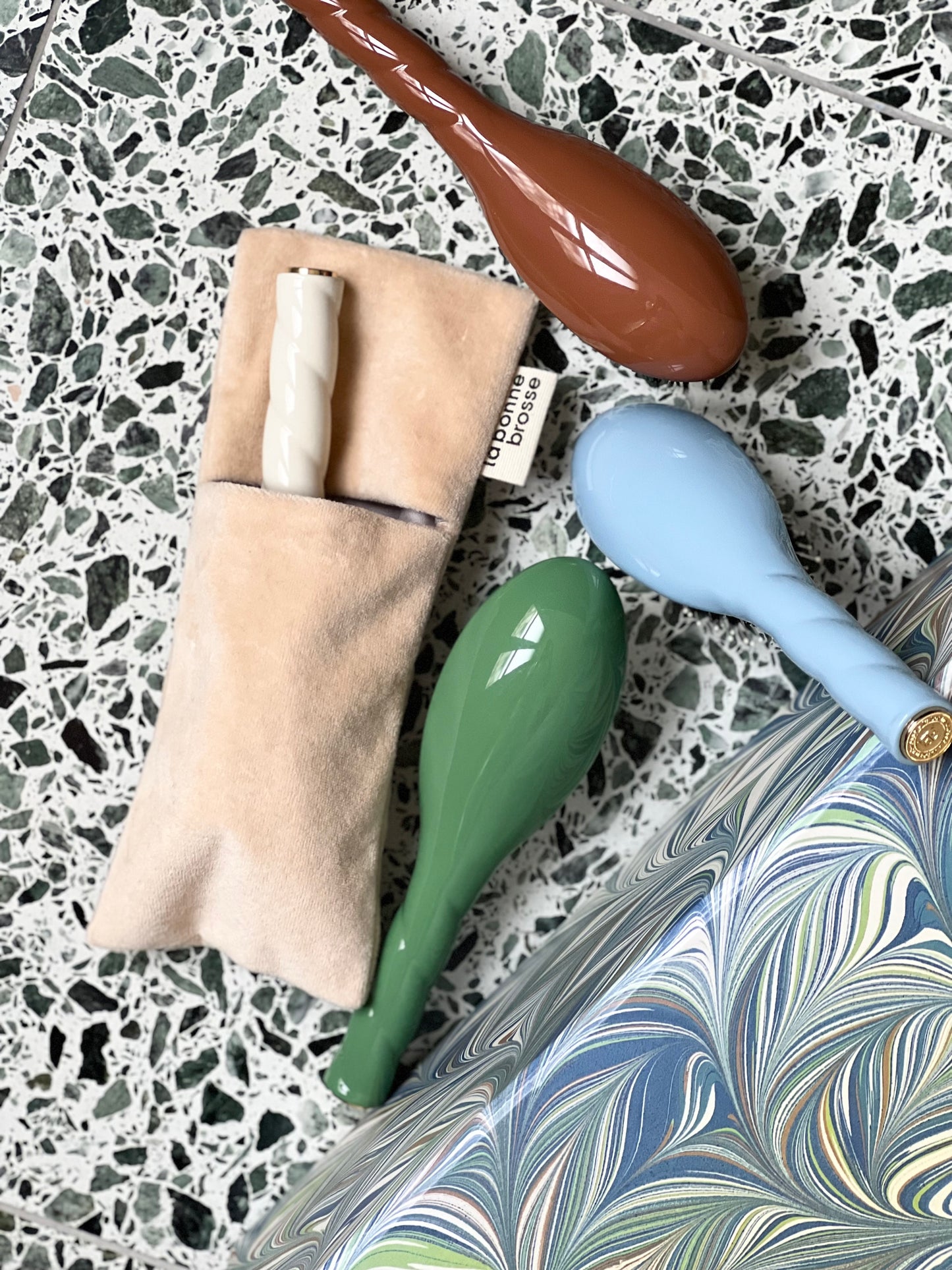 La Pochette "Petite Brosse" Blanc Crème
