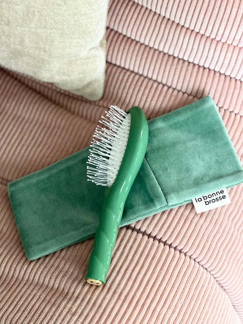 La Pochette "Petite Brosse" Vert Amande - Image 2